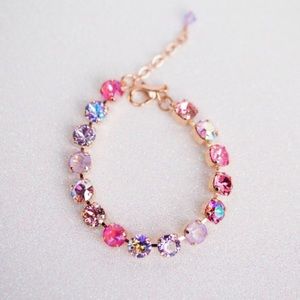 Shades of pink Swarovski crystal bracelet!